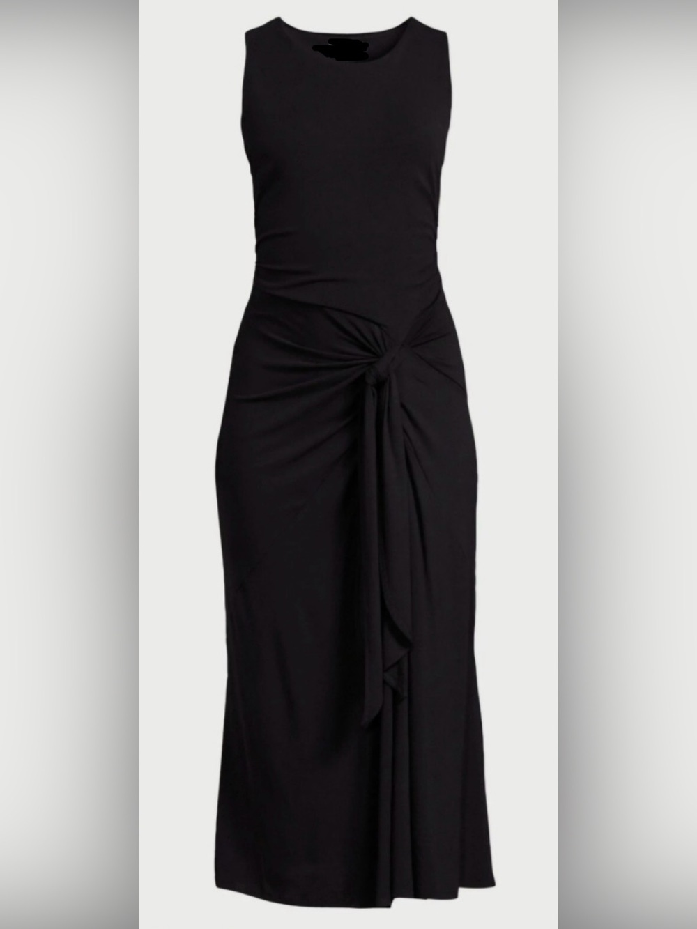 Sofia Jeans by Sofia Vergara Black Ruched Maxi Dress Size Medium Like New